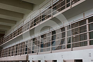 Prison Corridor inside the Alcatraz Penitentiary