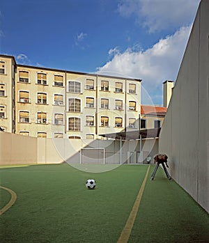 Prison football field