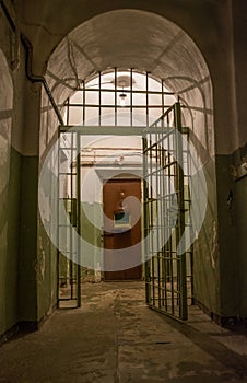 Prison hallway