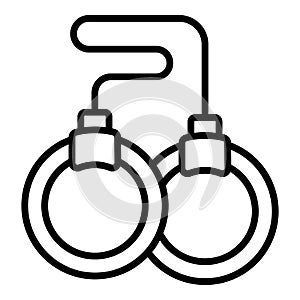 Prison handcuff icon outline vector. Hand jail