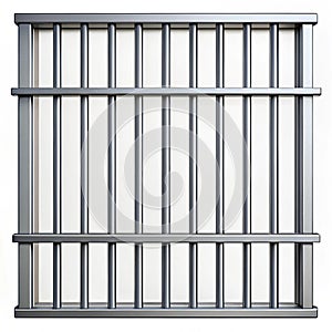 Prison iron bars on white background