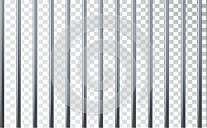 prison metal bars . Iron jail cage. Prison fence jail. Template design for criminal or sentence. Vector illustration