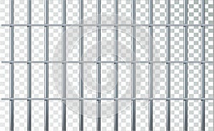 prison metal bars . Iron jail cage. Prison fence jail. Template design for criminal or sentence. Vector illustration