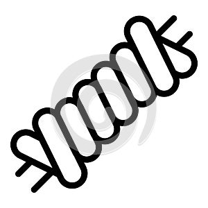 Prison metal wire icon, outline style