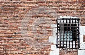 Prison red brick wall