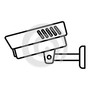 Prison security camera icon, outline style