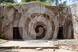 The prison of Socrates in Athens