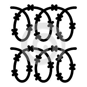 Prison wire icon, outline style