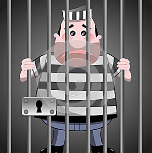 Prisoner Behind Bars photo