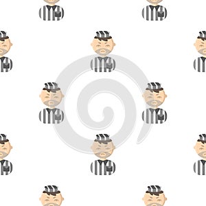 Prisoner cartoon icon. Illustration for web and mobile design.