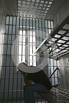 Prisoner in cell