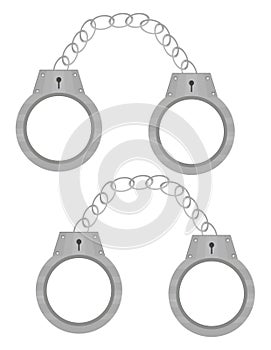 Prisoner handcuffs, icon