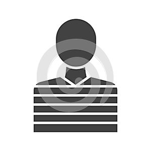 Prisoner icon vector image.