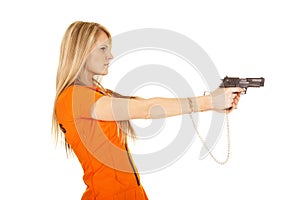 Prisoner orange gun side point