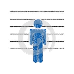 Prisoner silhouette isolated icon