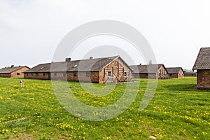 Prisoners barrack from Birkenau concentration camp complex photo