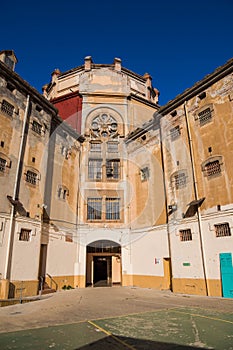 Prisoners` courtyard in Barcelona`s La Modelo prison photo