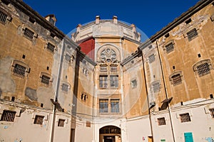 Prisoners` courtyard in Barcelona`s La Modelo prison photo