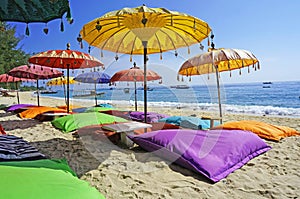 Pristine beach bathed by the Bali Sea photo