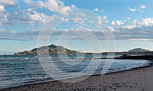 Pristine beach sea and sky in Cabo Pulmo