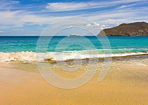 A pristine beach in the windward islands