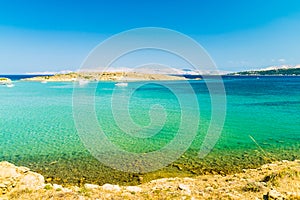 The pristine coastline of the island of Rab.