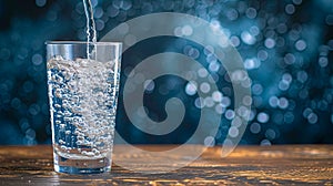 A pristine glass brims