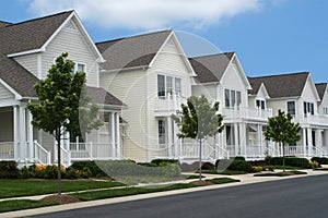 Pristine Houses in a Row photo