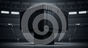 A pristine mountain landscape featuring a tranquil turquoise lake set against towering,