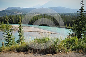 Pristine river meandering through YOHO National Park