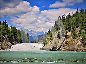 Pristine river meandering through YOHO National Park