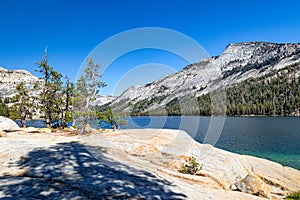 Pristine Sierra Nevada Mountain and Lake Landscape