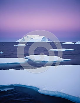 Pristine Snowfields Under the Midnight Sun