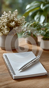Pristine spiralbound notebook with clean white pages