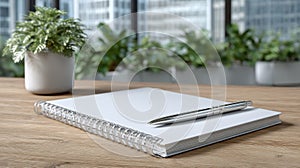 Pristine spiralbound notebook with clean white pages