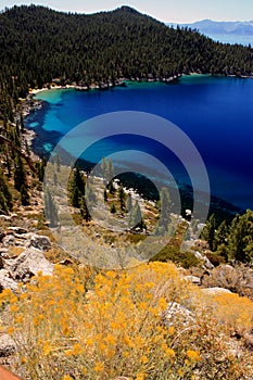 Pristine tahoe shoreline