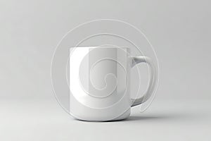 Blank white mug simple design clean background