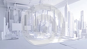 Pristine White Office Space with Modern Architectural Design