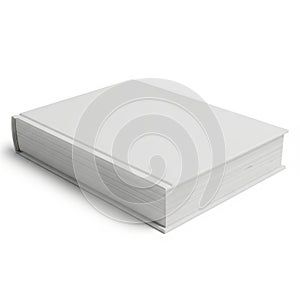A pristine white rectangular box with a matte finish and sharp edges. isolated on white background