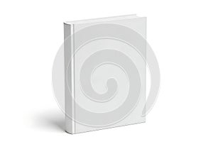 A pristine white rectangular box standing upright against a stark white background