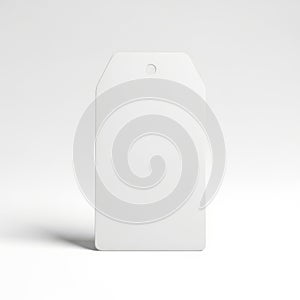 A pristine white rectangular box standing upright against a stark white background
