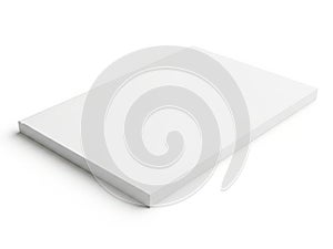 A pristine white rectangular object with a smooth and glossy surface