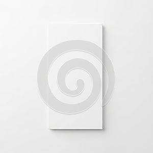 A pristine white rectangular object standing upright against a plain background