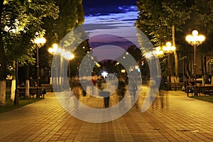 Pritytskogo street in Maladzyechna. Belarus