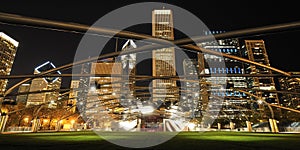 Pritzker Pavillion and Chicago Skyline