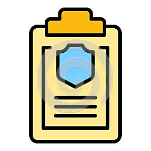 Privacy checklist icon vector flat