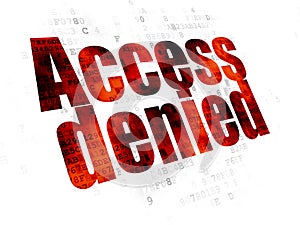 Privacy concept: Access Denied on Digital background