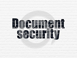 Privacy concept: Document Security on wall background