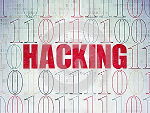 Privacy concept: Hacking on Digital Data Paper background