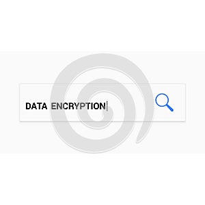Privacy Concept: Magnifying Optical Glass With Words Data Encryption